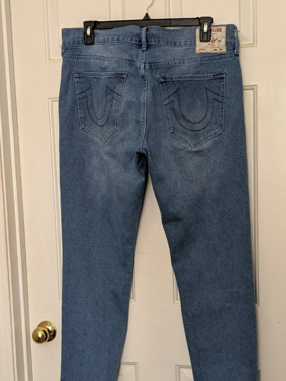 TRUE RELIGION Men's Jeans Size 34 Relaxed Straight Fit Blue